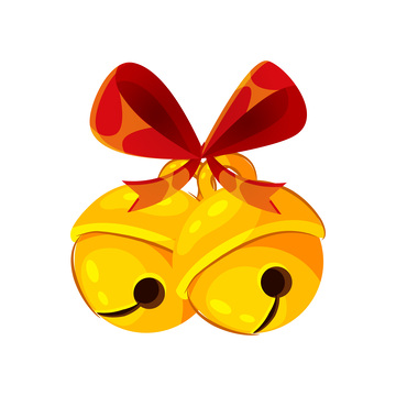 圣诞节铃铛响铃乐器蝴蝶结丝带装饰品