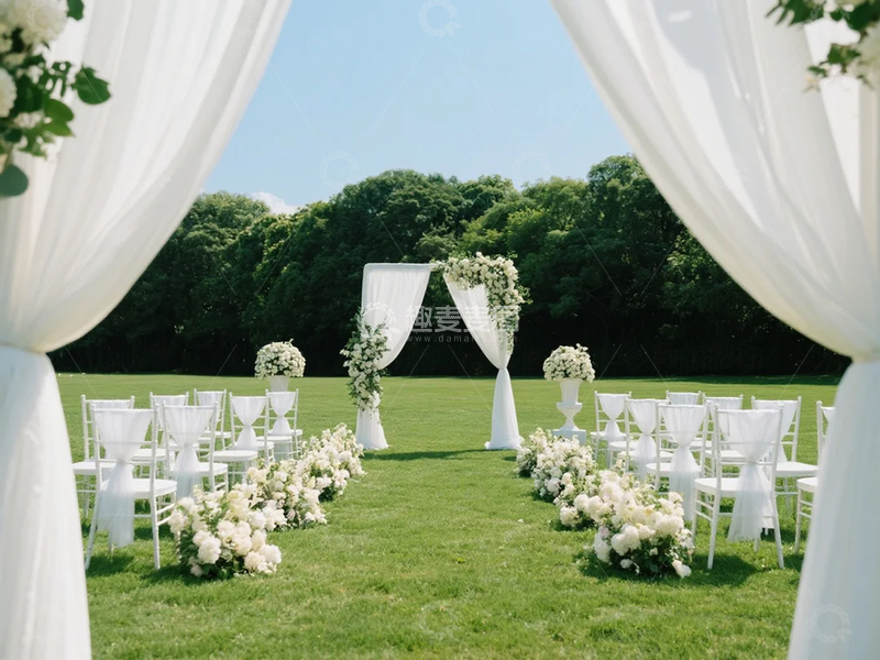 高清大图下载【趣麦麦图】草坪户外婚礼