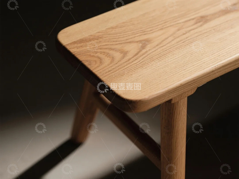 高清大图下载【趣麦麦图】实木凳子特写