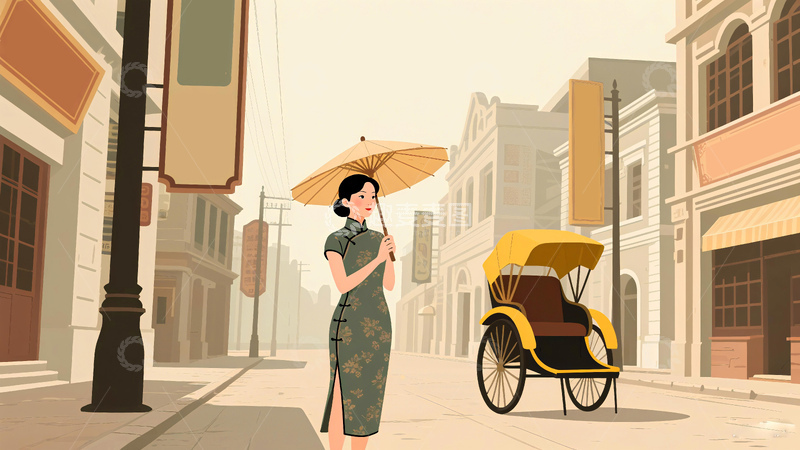 高清大图下载【趣麦麦图】怀旧民国风格