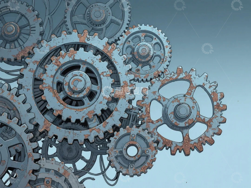 高清大图下载【趣麦麦图】手绘工业齿轮