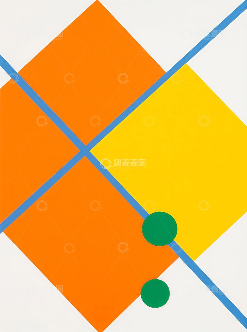 高清大图下载【趣麦麦图】几何图形三联画
