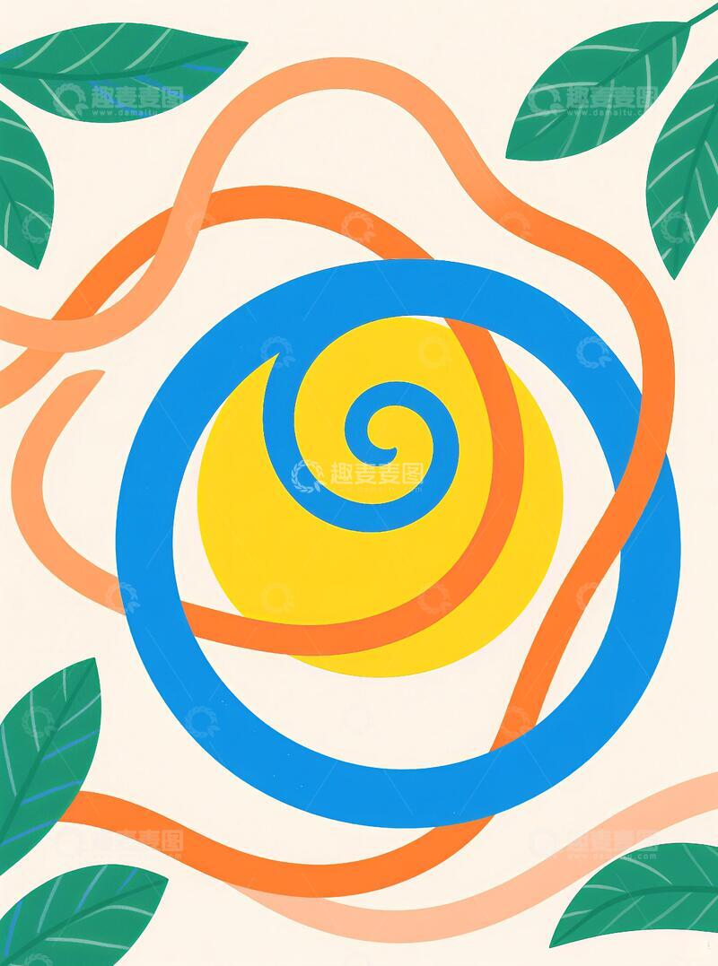 高清大图下载【趣麦麦图】抽象画客厅挂画