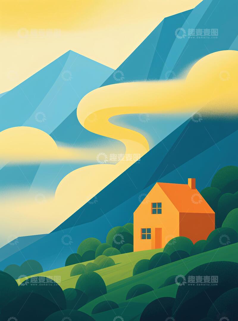 高清大图下载【趣麦麦图】客厅挂画三联画餐厅挂画