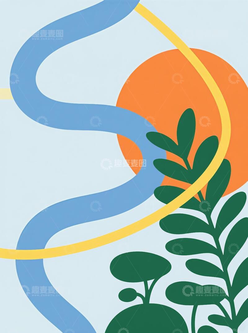 高清大图下载【趣麦麦图】抽象图形挂画