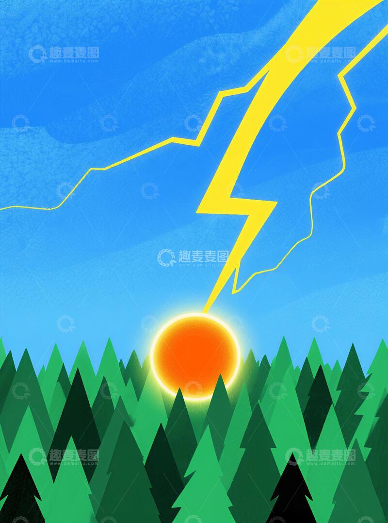 高清大图下载【趣麦麦图】三联画抽象画