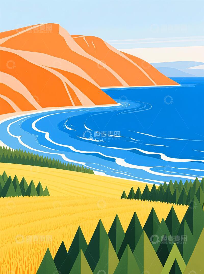 高清大图下载【趣麦麦图】客厅挂画抽象画1