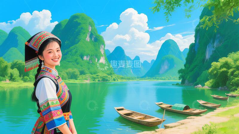 代言人刘三姐桂林山水