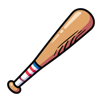 儿童教育简笔画棒球棍