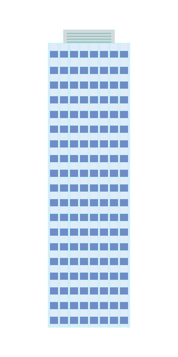 写字楼办公楼高楼城市建筑线稿建筑物