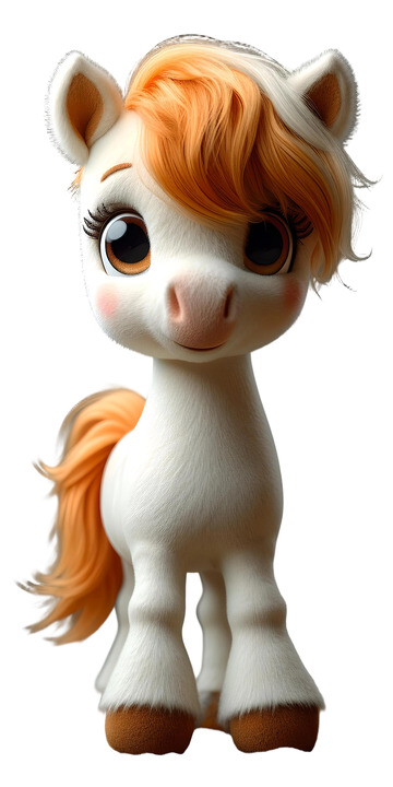 可爱的毛毡小马