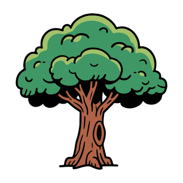 一颗大树矢量插画