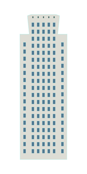 高楼写字楼办公楼城市建筑线稿建筑物