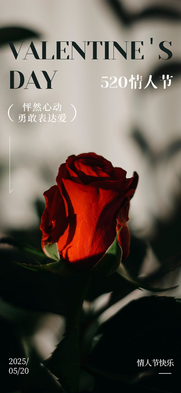 节日520情人节甜蜜宣传海报