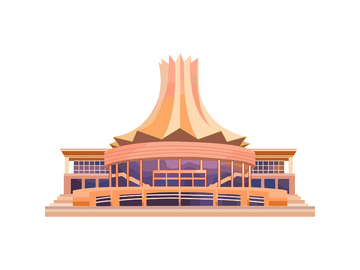 博物馆歌剧院戏剧院建筑线稿地标建筑物