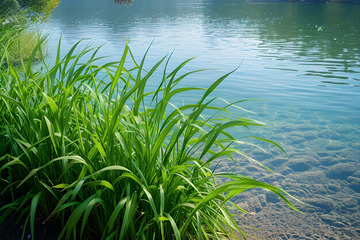湖水边的苇草 (2)