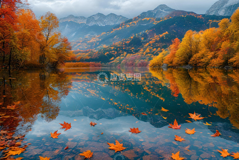 高清大图下载【趣麦麦图】深秋山间的落叶 (2)