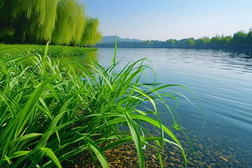 湖水边的苇草 (1)