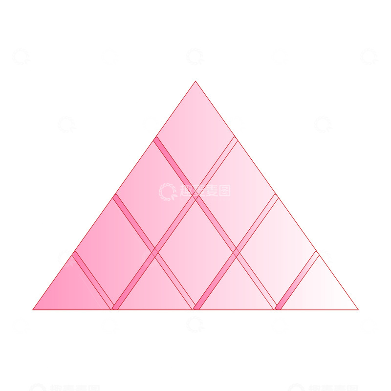 卢浮宫金字塔建筑线稿地标景点建筑物