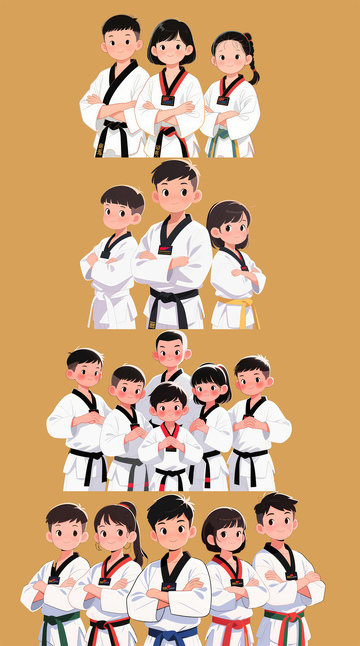 跆拳道免抠图素材