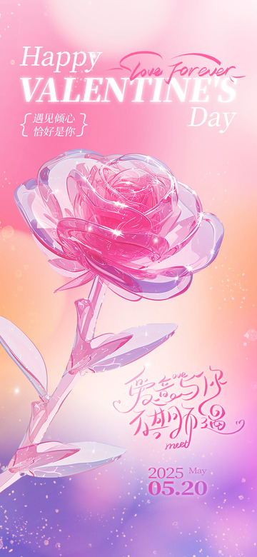 节日520情人节宣传海报