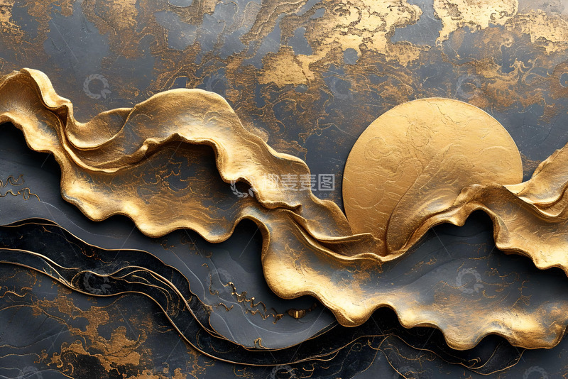 高清大图下载【趣麦麦图】金色背景素材 (2)