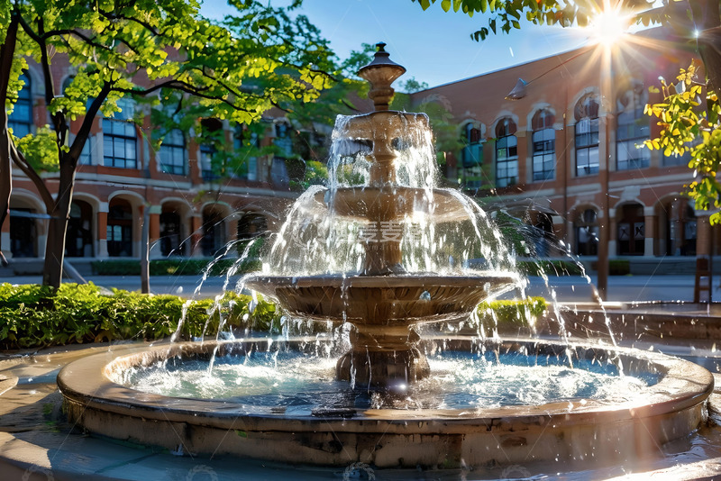 高清大图下载【趣麦麦图】阳光下的喷泉素材 (8)