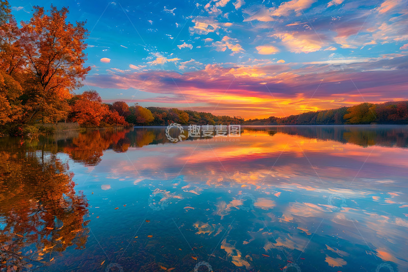 高清大图下载【趣麦麦图】秋天落日的晚霞 (2)