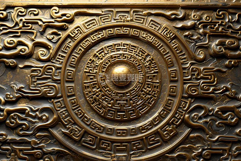 高清大图下载【趣麦麦图】金色传统中国风素材 (4)