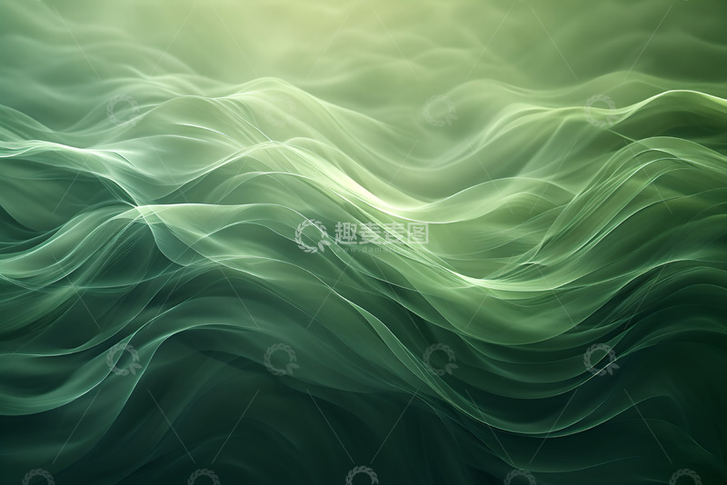 高清大图下载【趣麦麦图】绿色流体波浪素材 (5)