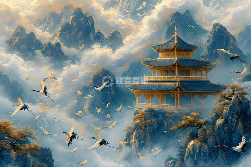 高清大图下载【趣麦麦图】金色传统中国风素材 (1)