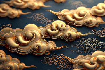 金色祥云背景素材 (5)