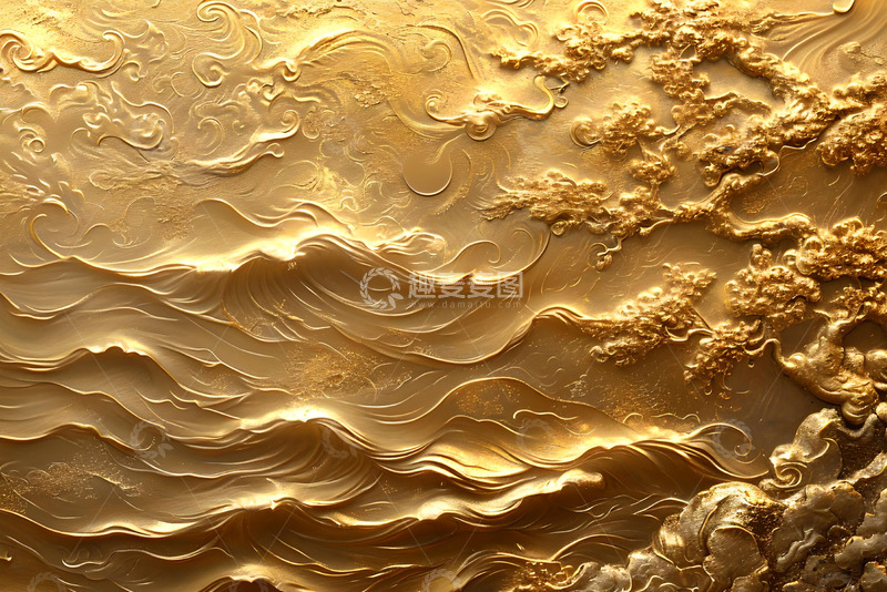 高清大图下载【趣麦麦图】金色质感背景 (2)