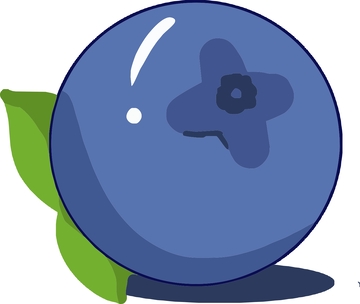 卡通蓝莓矢量图