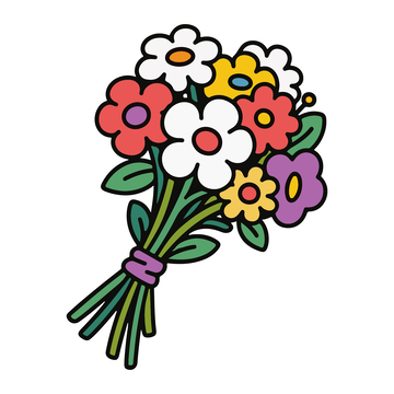 一束鲜花简笔画4