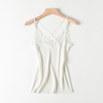 实景拍摄平拍女装蕾丝吊带美背