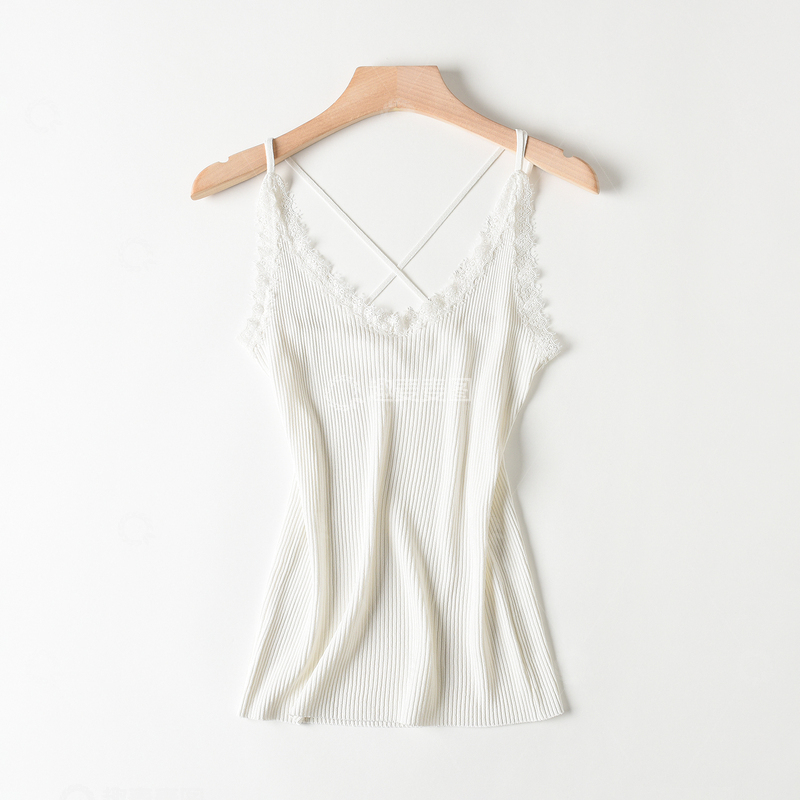 高清大图下载【趣麦麦图】实景拍摄平拍女装蕾丝吊带美背