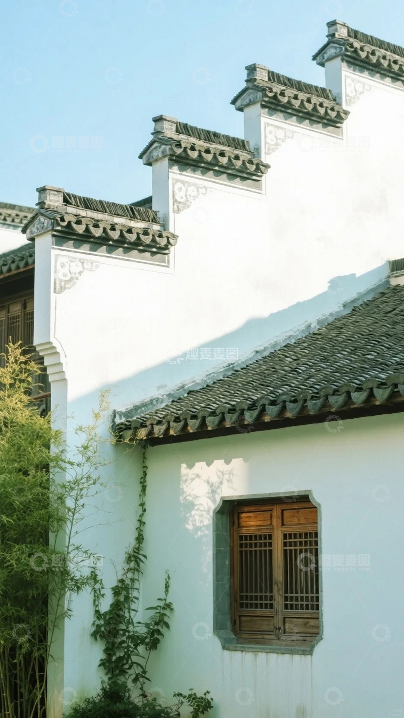 高清大图下载【趣麦麦图】徽派建筑艺术马头墙-8