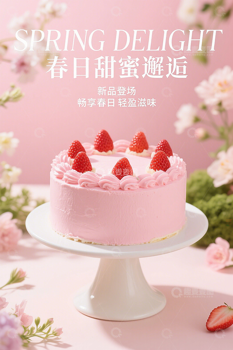 高清大图下载【趣麦麦图】蛋糕甜点烘焙广告新品促销宣传海报