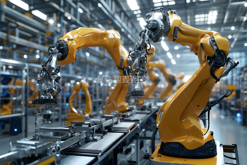 高清大图下载【趣麦麦图】机械臂与工厂 (3)