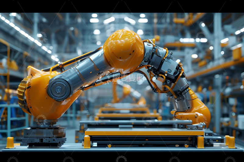 高清大图下载【趣麦麦图】机械臂与工厂 (1)