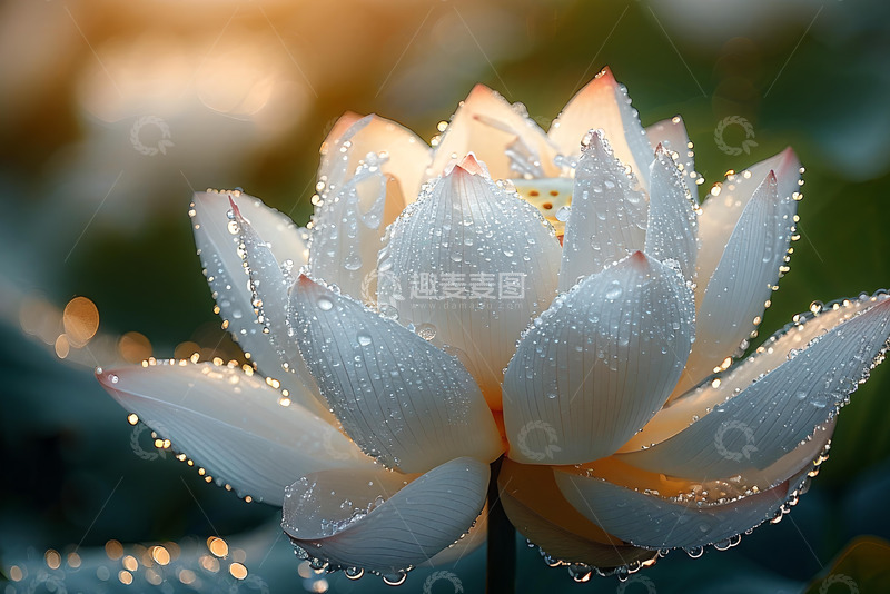 高清大图下载【趣麦麦图】极致的光感，白色的荷花苞 (7)