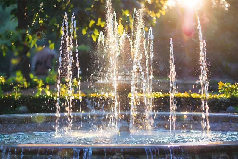 高清大图下载【趣麦麦图】阳光下的喷泉素材 (1)1