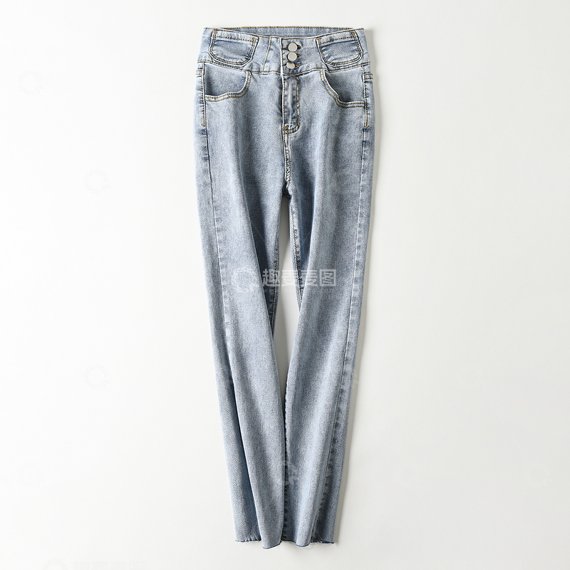 高清大图下载【趣麦麦图】实景拍摄牛仔裤铅笔裤女裤裤子服装