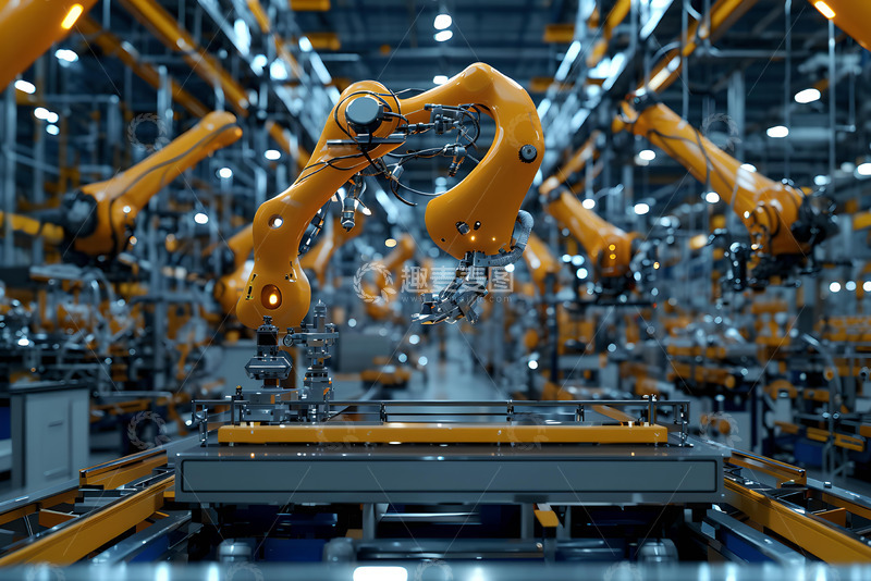 高清大图下载【趣麦麦图】机械臂与工厂 (2)