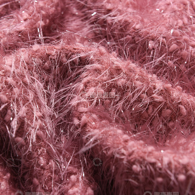 高清大图下载【趣麦麦图】实景拍摄服装面料流苏绒毛针织布料