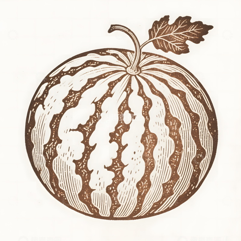 高清大图下载【趣麦麦图】西瓜手绘风格插图