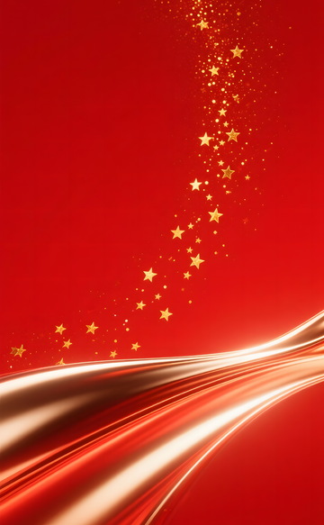 大气红金色会议展会海报活动背景