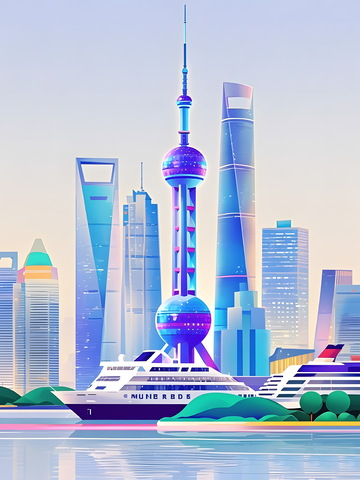 上海城市建筑地标图