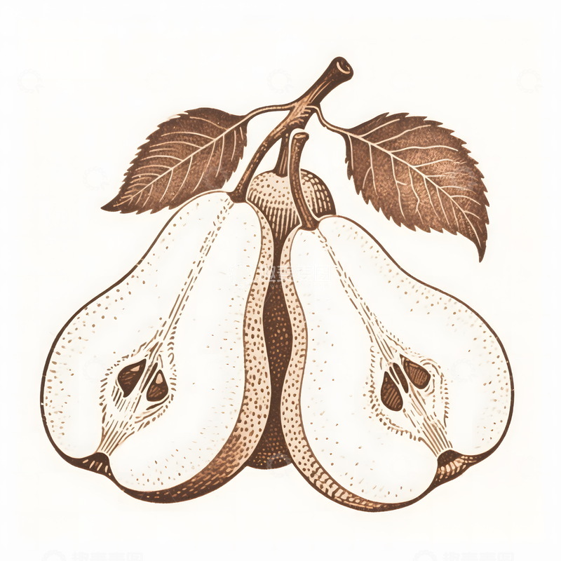 高清大图下载【趣麦麦图】鸭梨手绘插画插图